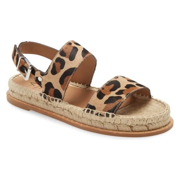 NEW Aquatalia Sandals Womens 9 Leopard Designer Contemporary Chic Summer - Picture 1 of 9